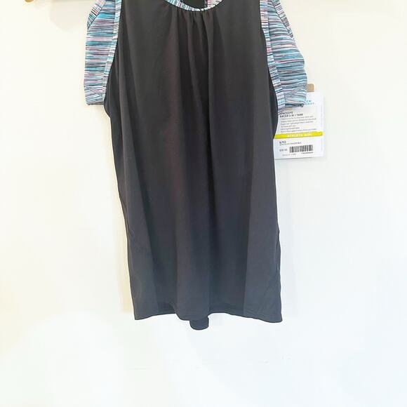 NEW Athleta Girl SpaceDye Racer 2 in 1 tank sz L (12) - Picture 3 of 7